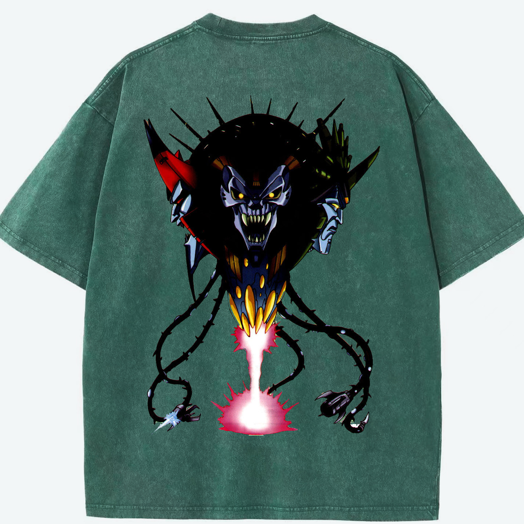（画像用）  綿100% ヴィンテージ風 半袖Tシャツ（背面プリント）